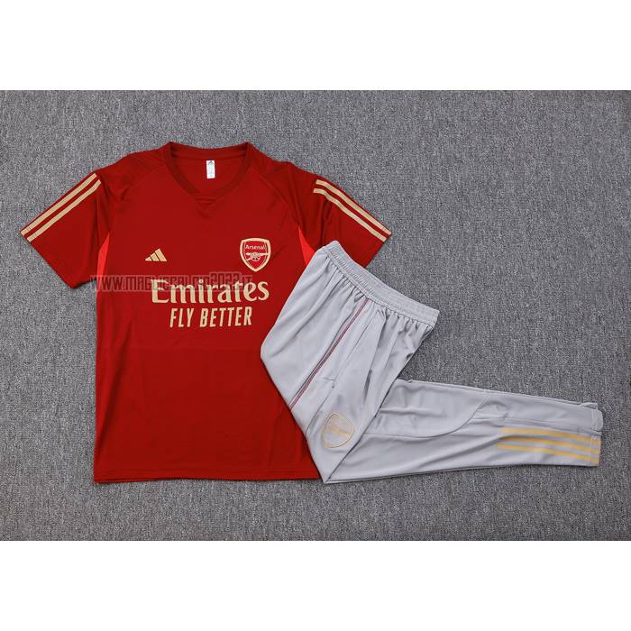 Tuta da Track del Arsenal Manga Corta 2023-2024 Rosso